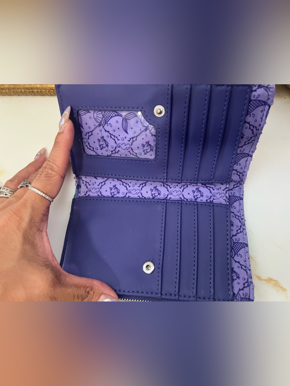 Loungefly little mermaid sequined wallet - Picture 2 of 11